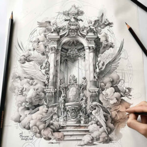 god tattoo design ideas Surrealism enigmatic light radiant represents determination