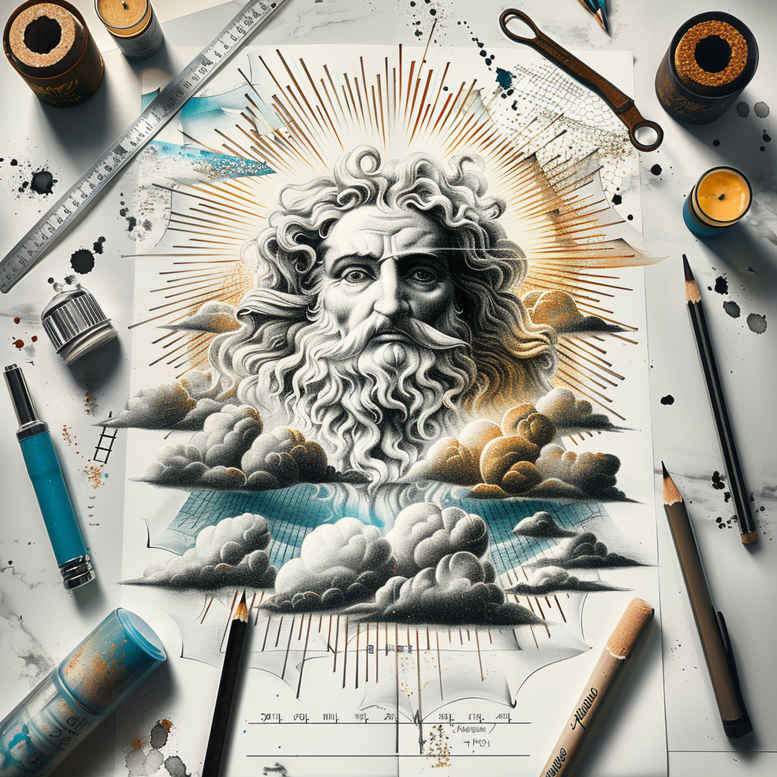 god tattoo design ideas Surrealism visual paradox spiritual energy represents perseverance