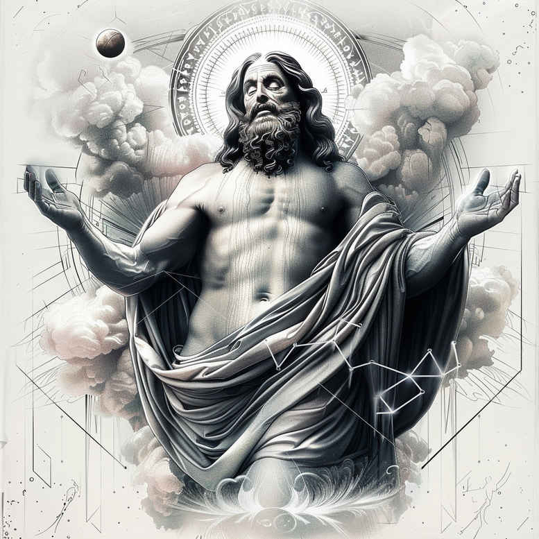 god tattoo design ideas deep-shading spiritual shows strength