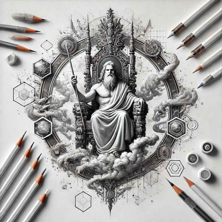 god tattoo design ideas color saturation transcendence for back shoulder