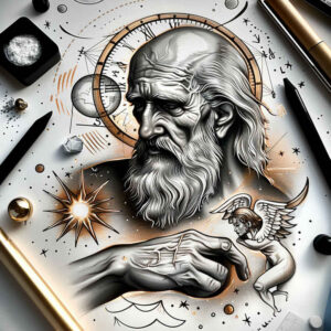 god tattoo design ideas Surrealism unearthly transcendence symbolising courage