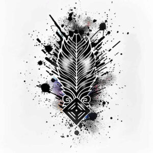 abstract-graphic – tattoo design ideas free ai generated – mirror-symmetry – for-back-shoulder – Gallery: graphic-inkby-ai