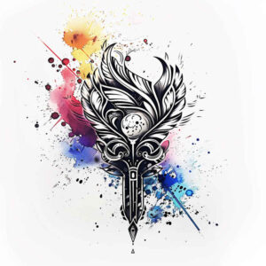 artistic-graphic – tattoo design ideas free ai generated – tessellation – for-lower-leg – Gallery: graphic-inkby-ai