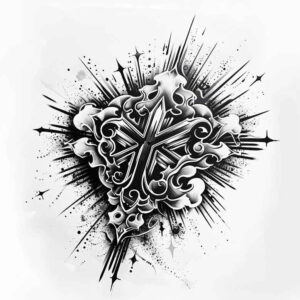 graphic-composition – tattoo design ideas free ai generated – rhombus – for-knee – Gallery: graphic-inkby-ai