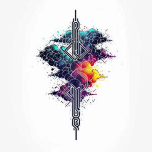 graphic-illustration – tattoo design ideas free ai generated – angular-form – for-ankle – Gallery: graphic-inkby-ai