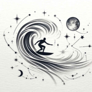graphic-with-contours – tattoo design ideas free ai generated – flash-sheet – for-thigh – Gallery: graphic-inkby-ai
