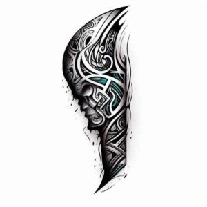 minimalist-design – tattoo design ideas free ai generated – orbital-pattern – for-scapula – Gallery: graphic-inkby-ai
