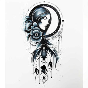 straight-line – tattoo design ideas free ai generated – fractal-pattern – for-collarbone – Gallery: graphic-inkby-ai