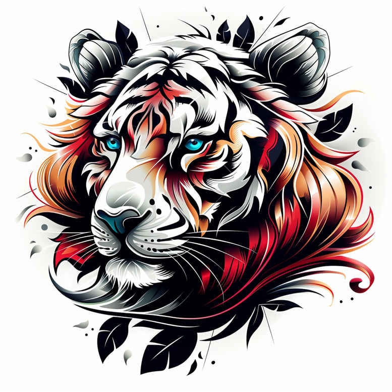 stylized-graphic – tattoo design ideas free ai generated – limited-palette – for-side – Gallery: graphic-inkby-ai