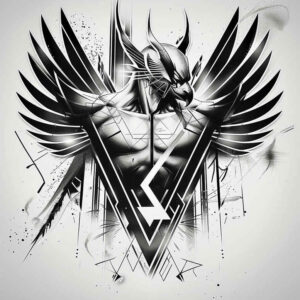 graphic tattoo design ideas blooming center biker for chest