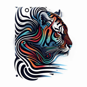 graphic tattoo design ideas fine line bold outline for lower back