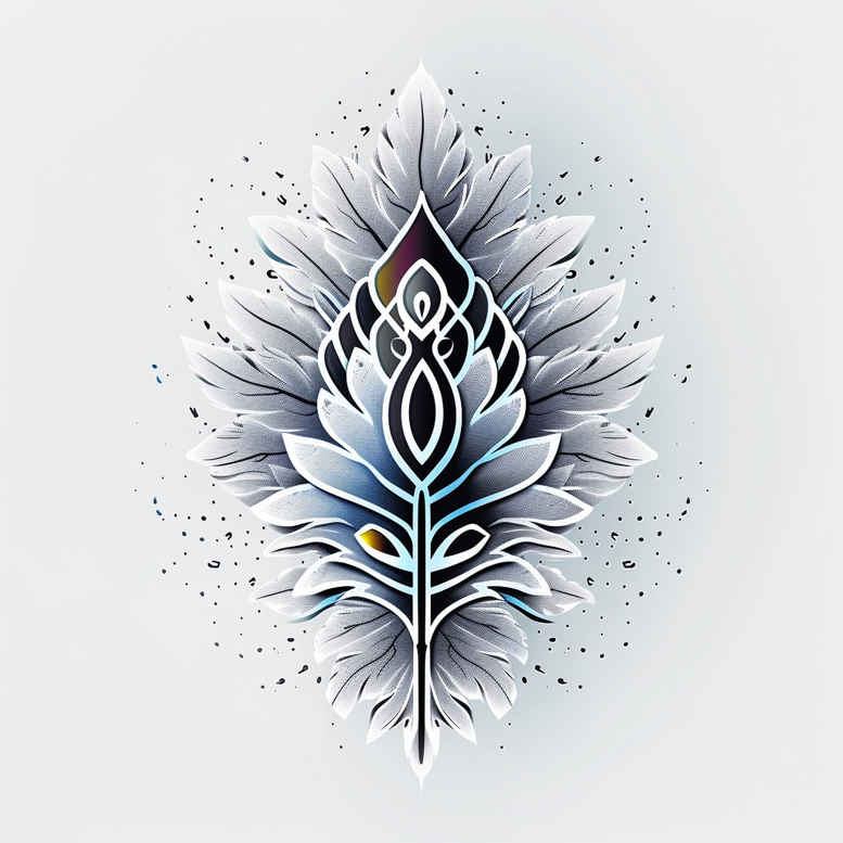 graphic tattoo design ideas inward focus crystal structure for arm