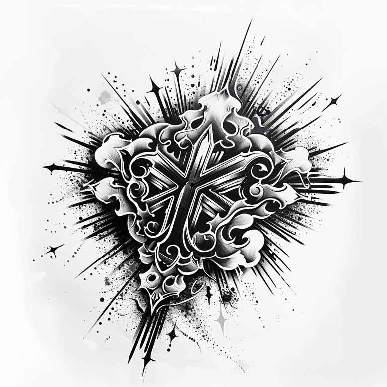 graphic tattoo design ideas spiritual focus cube illusion stands for strength