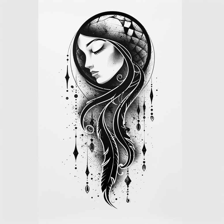 graphic tattoo design ideas spirituality geometric cluster for abdomen
