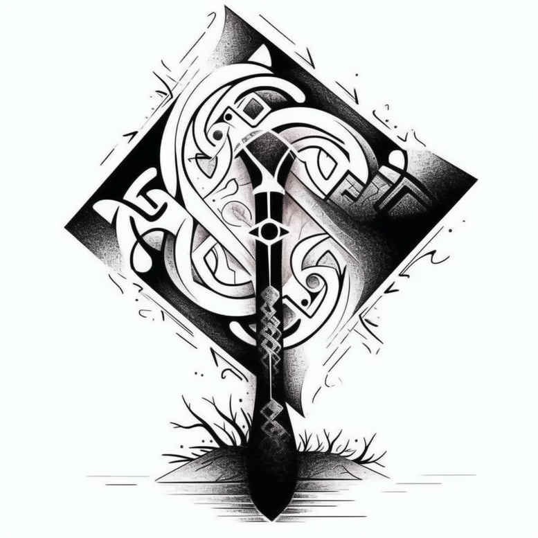 graphic tattoo design ideas ethereal geometric weave meaning perseverance