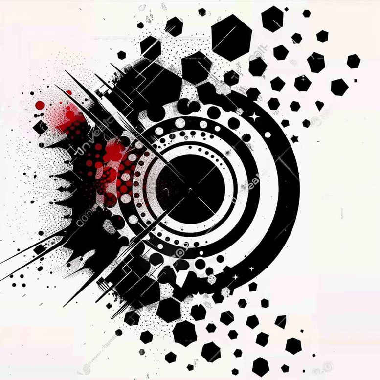 graphic tattoo design ideas intricate web hexagonal grid for hip