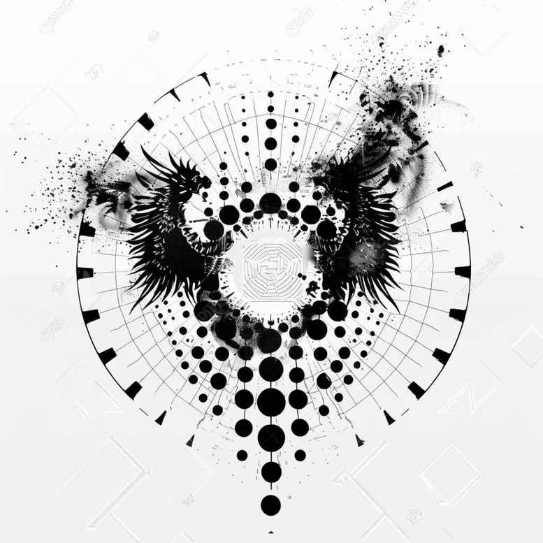 graphic tattoo design ideas spokes mirror symmetry represents resilience