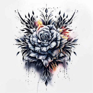 graphic tattoo design ideas cosmic order network lines for shoulder blade
