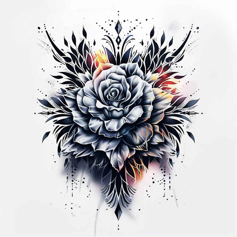 graphic tattoo design ideas cosmic order network lines for shoulder blade