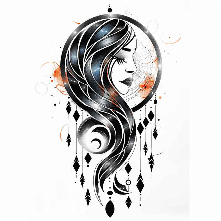 graphic tattoo design ideas centered parallelogram symbol of endurance