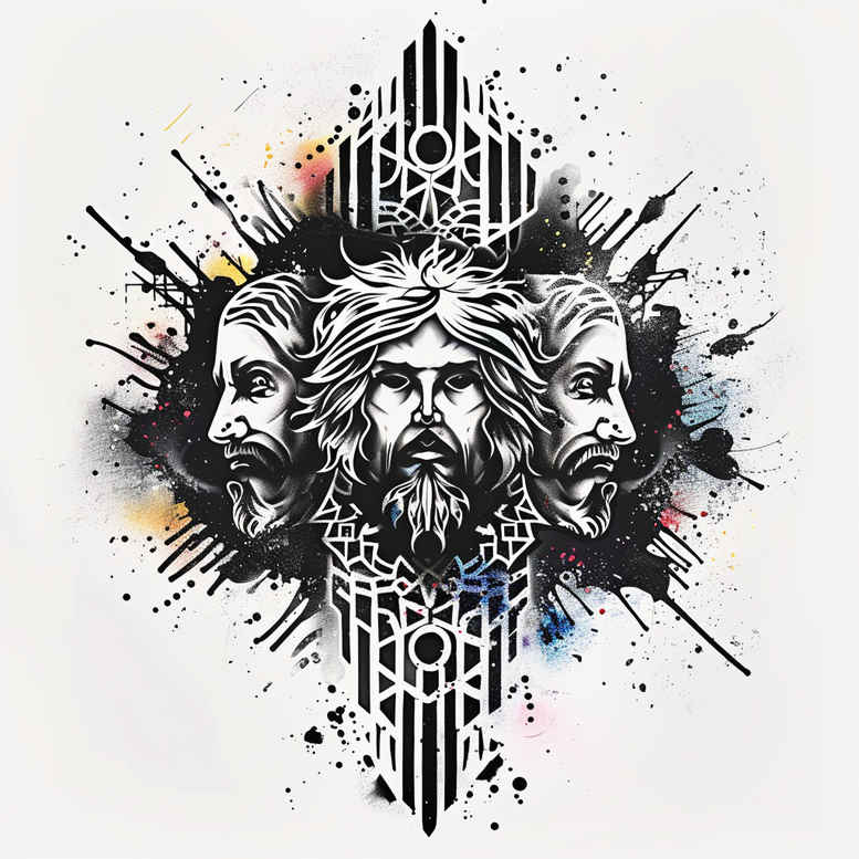 graphic tattoo design ideas artistic swirl repetitive pattern shows perseverance