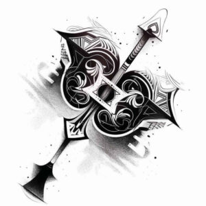 graphic tattoo design ideas hypnotic shapes interlace strength and power
