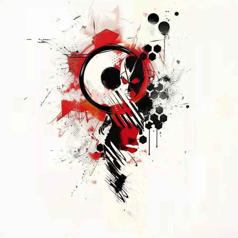 graphic tattoo design ideas infinite pattern vintage style for lower leg