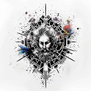textured-graphic – tattoo design ideas free ai generated – hand-drawn – for-back-shoulder – Gallery: graphic-inkby-ai
