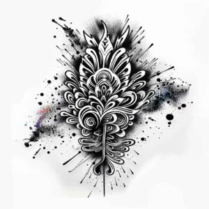 textured-graphic – tattoo design ideas free ai generated – parallelogram – for-scapula – Gallery: graphic-inkby-ai