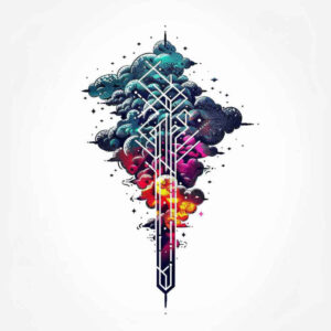 vector-graphic – tattoo design ideas free ai generated – diamond-grid – for-back-of-neck – Gallery: graphic-inkby-ai