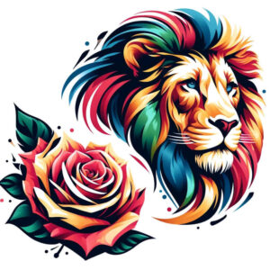 vector-graphic – tattoo design ideas free ai generated – geometric-overlay – for-lower-back – Gallery: graphic-inkby-ai