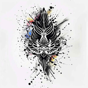 vector-graphic – tattoo design ideas free ai generated – solid-fill – for-side-torso – Gallery: graphic-inkby-ai