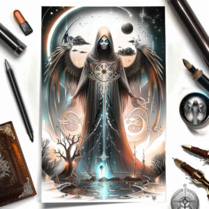 apocalyptic-reaper – tattoo design ideas free ai generated – realism-soft-transitions – for-behind-ear – Gallery: grim-reaper-inkby-ai