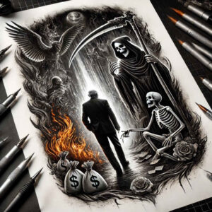 dark-spirit – tattoo design ideas free ai generated – realism-subtle-saturation – for-wrist – Gallery: grim-reaper-inkby-ai