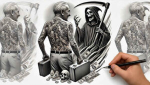 death-guardian – tattoo design ideas free ai generated – realism-visual-accuracy – for-knee – Gallery: grim-reaper-inkby-ai