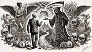 death-guardian – tattoo design ideas free ai generated – surrealism-dream-motifs – for-foot – Gallery: grim-reaper-inkby-ai