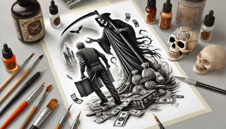 death-herald – tattoo design ideas free ai generated – realism-skin-illusion – for-wrist-side – Gallery: grim-reaper-inkby-ai
