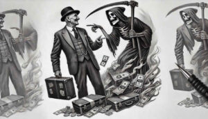 death-silhouette-bizarre-surrealism-unreal-light – tattoo design ideas free ai generated – Gallery: grim-reaper-inkby-ai