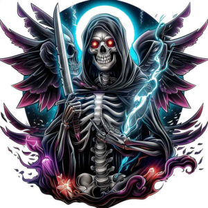grim-reaper – tattoo design ideas free ai generated – realism-contour-shading – for-biceps – Gallery: grim-reaper-inkby-ai