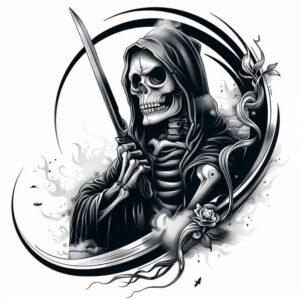 mystical-reaper-occult-surrealism-floating-elements – tattoo design ideas free ai generated – Gallery: grim-reaper-inkby-ai