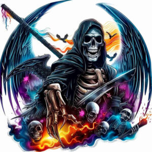 death-with-scythe-poison-neotraditional-classic-motifs – tattoo design ideas free ai generated – Gallery: grim-reaper-inkby-ai