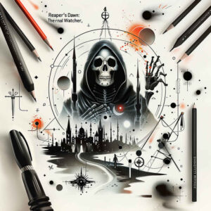 spirit-of-death – tattoo design ideas free ai generated – despair – for-upper-arm – Gallery: grim-reaper-inkby-ai