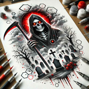 grim-reaper tattoo design ideas natural blush dark aura for collarbone