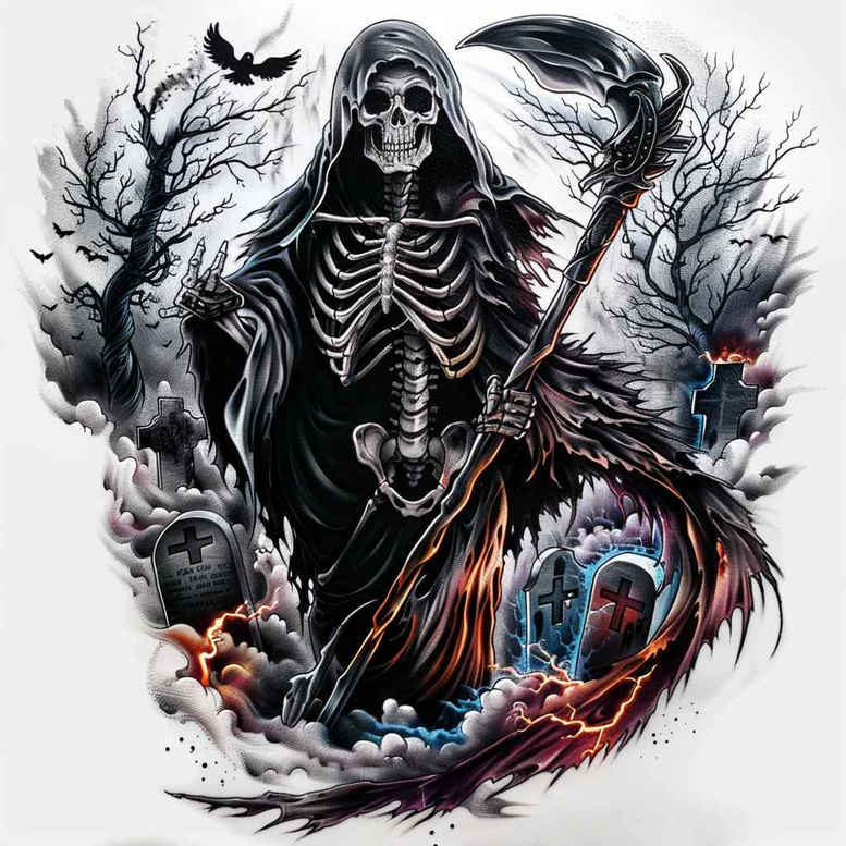 grim-reaper tattoo design ideas crisp dark aura stands for courage