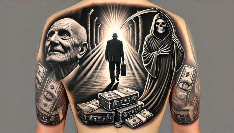 grim-reaper tattoo design ideas unreal light death figure for toe
