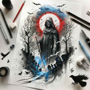 grim-reaper tattoo design ideas vivid death figure strength and power