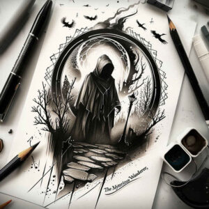 grim-reaper tattoo design ideas Realism high definition detailed cloak stands for resilience