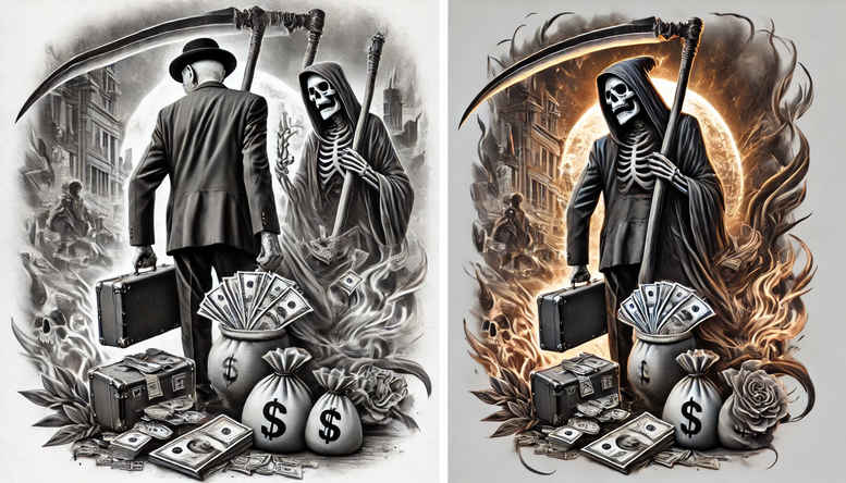 grim-reaper tattoo design ideas artistic shading fear for elbow