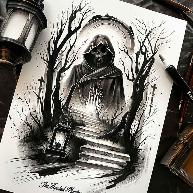 grim-reaper tattoo design ideas clear lines haunting meaning determination