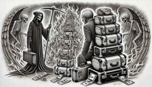 grim-reaper tattoo design ideas bold texture night for behind ear